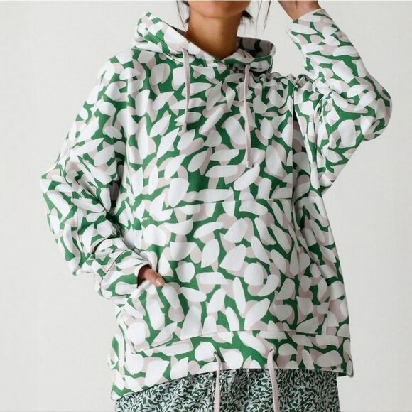 SKFK Skunkfunk Adi Big Petals Pink Green Hoodie - Picture 1 of 16